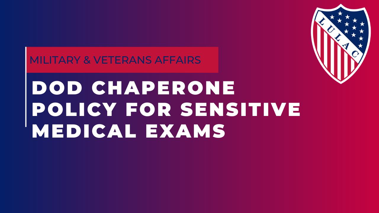 DOD Chaperone Policy for Sensitive Medical Exams