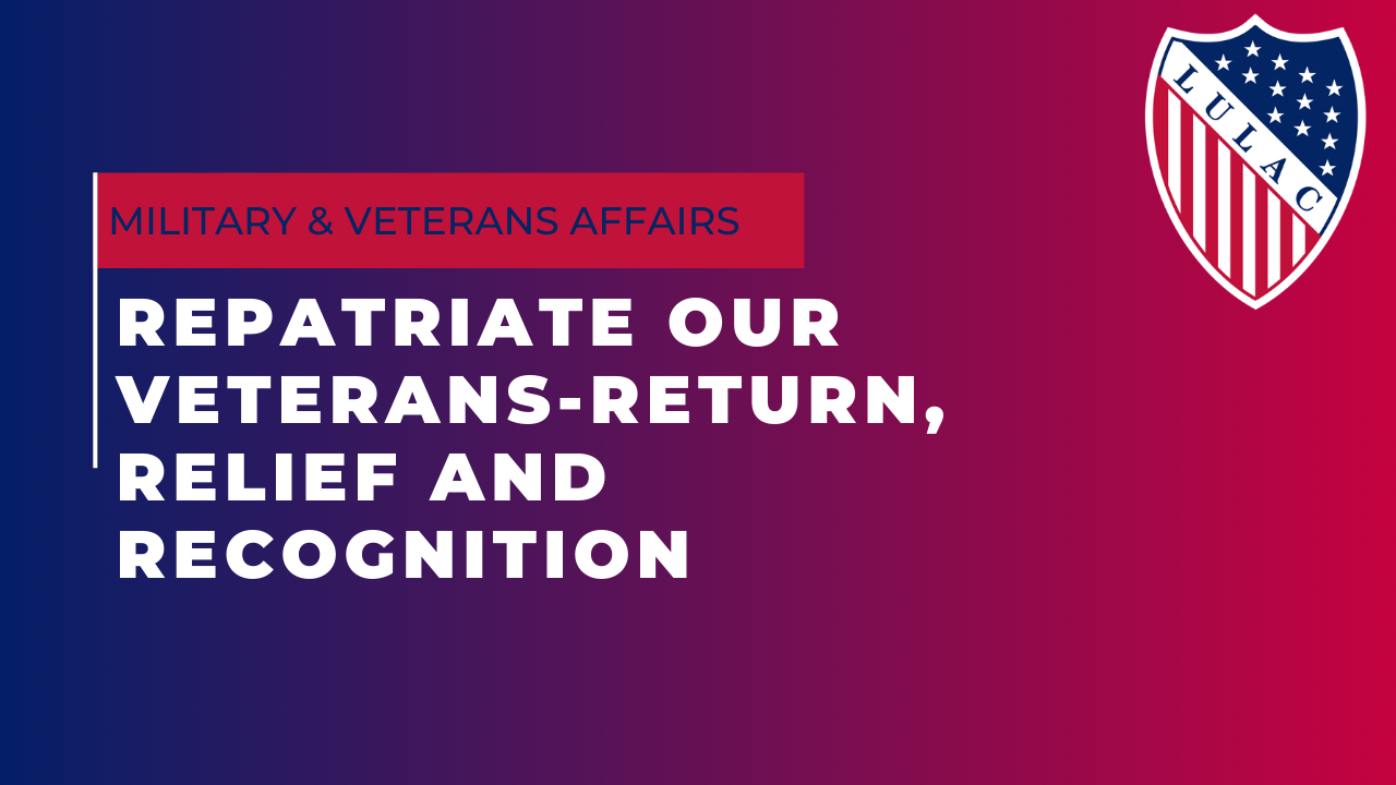Repatriate Our Veterans-Return, Relief and Recognition