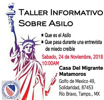 Taller informativo sobre Asilo